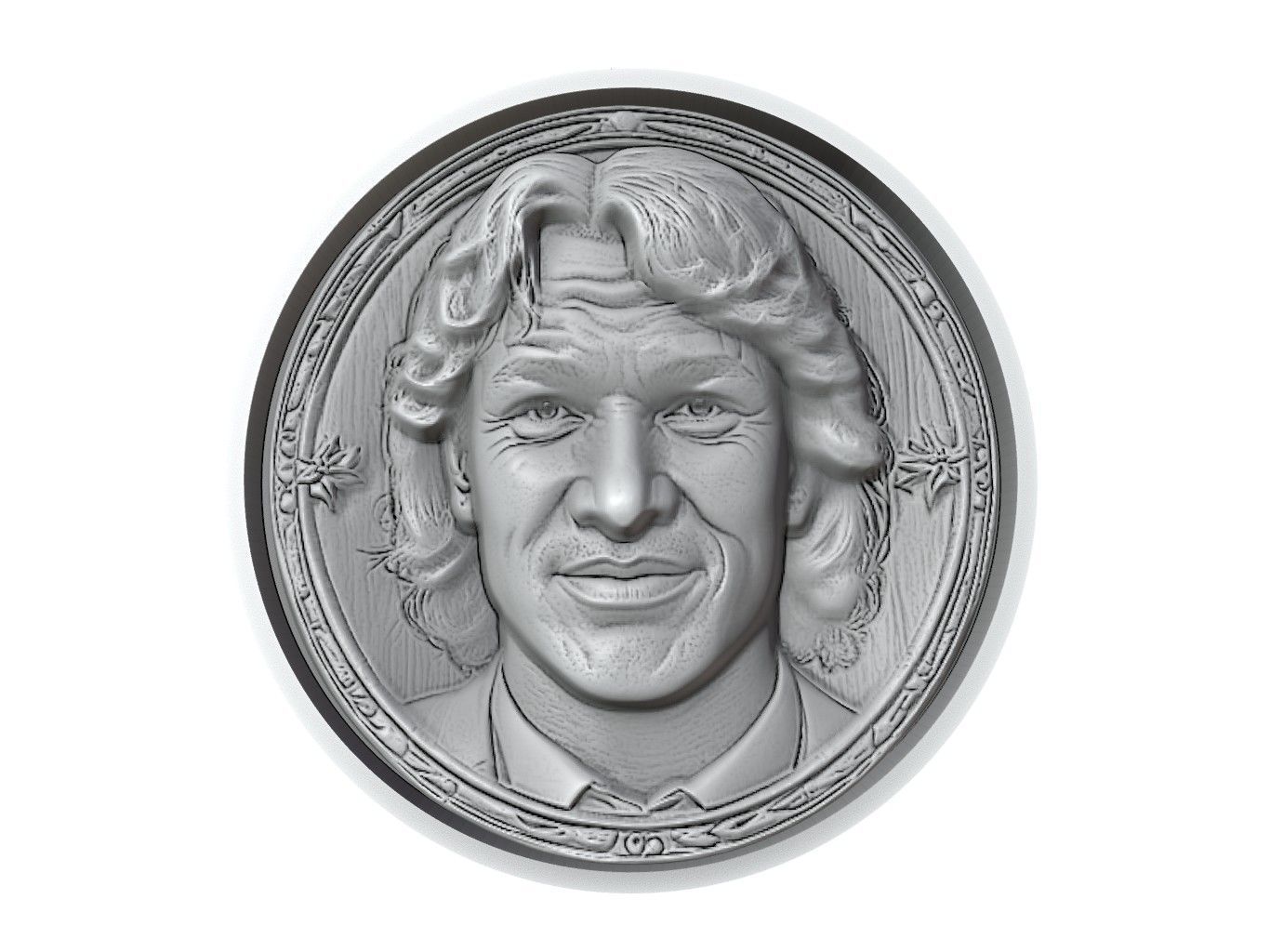 Ruud Gullit Footballer Medallion 3D print model_2
