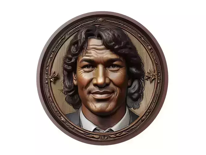 Ruud Gullit Footballer Medallion 3D print model