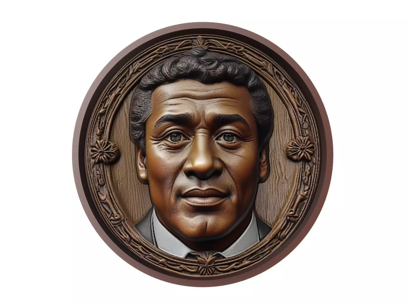 Romario Footballer Medallion 3D print model