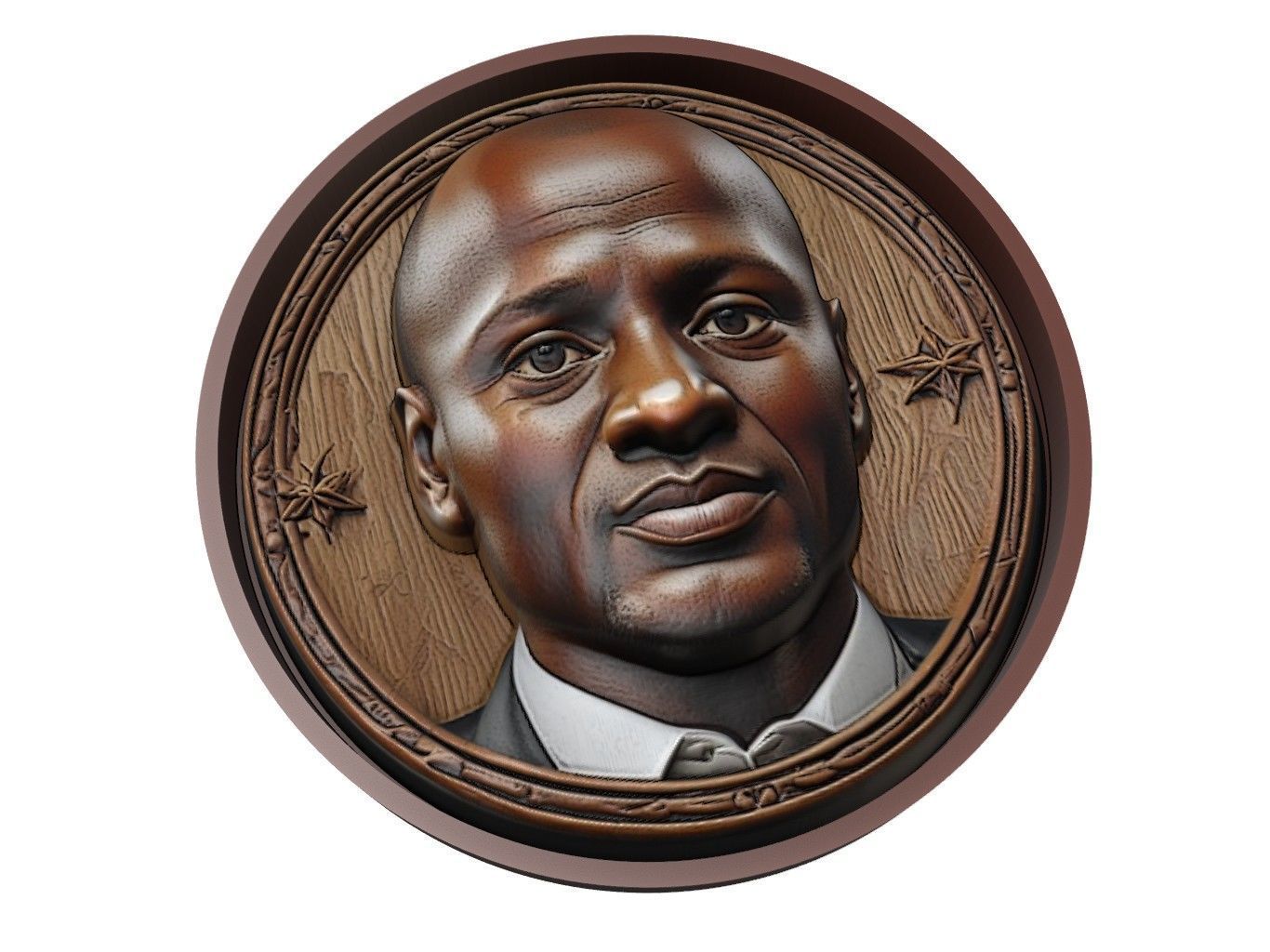 Patrick Vieira Footballer Medallion 3D print model_1