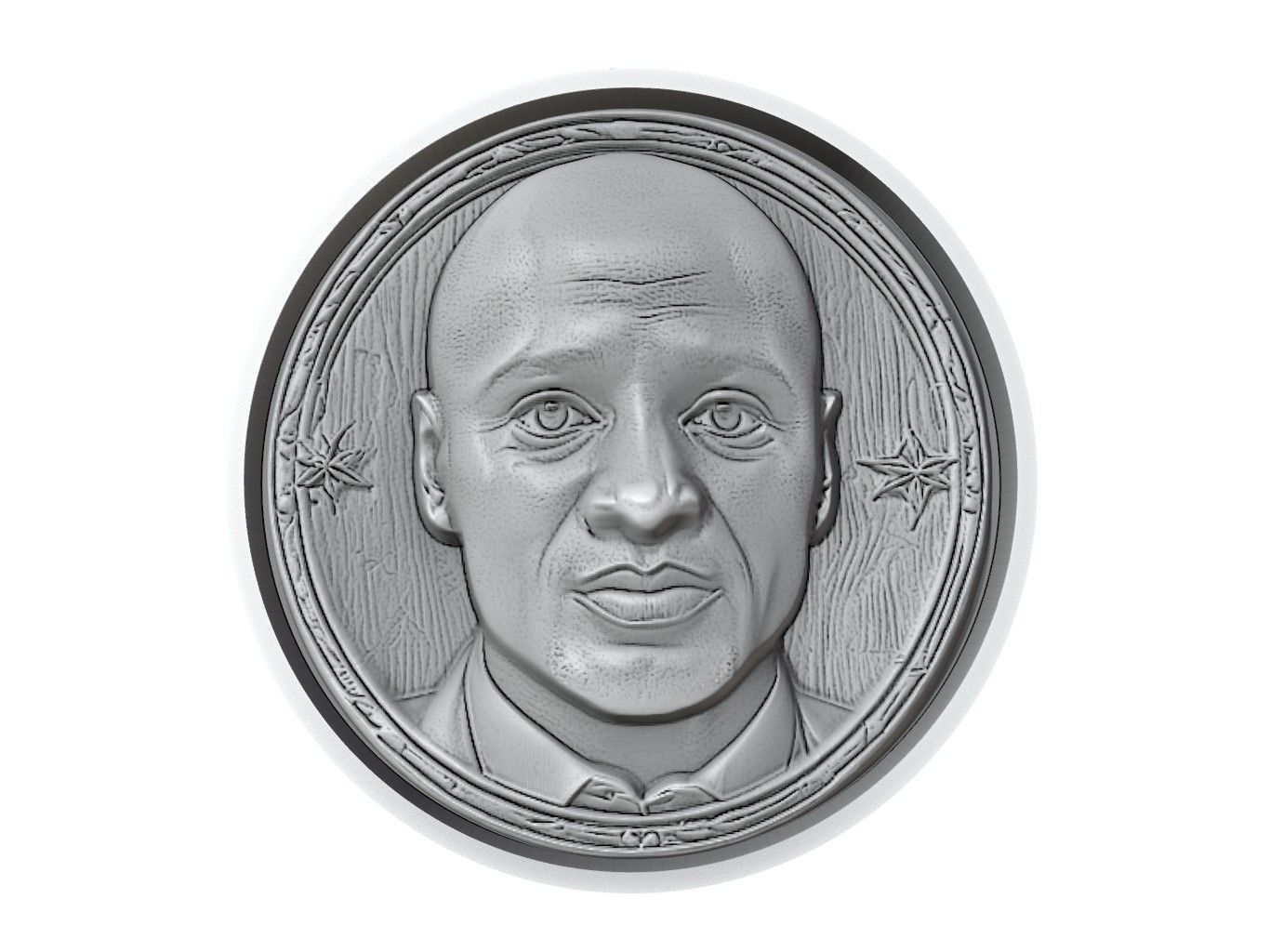 Patrick Vieira Footballer Medallion 3D print model_2