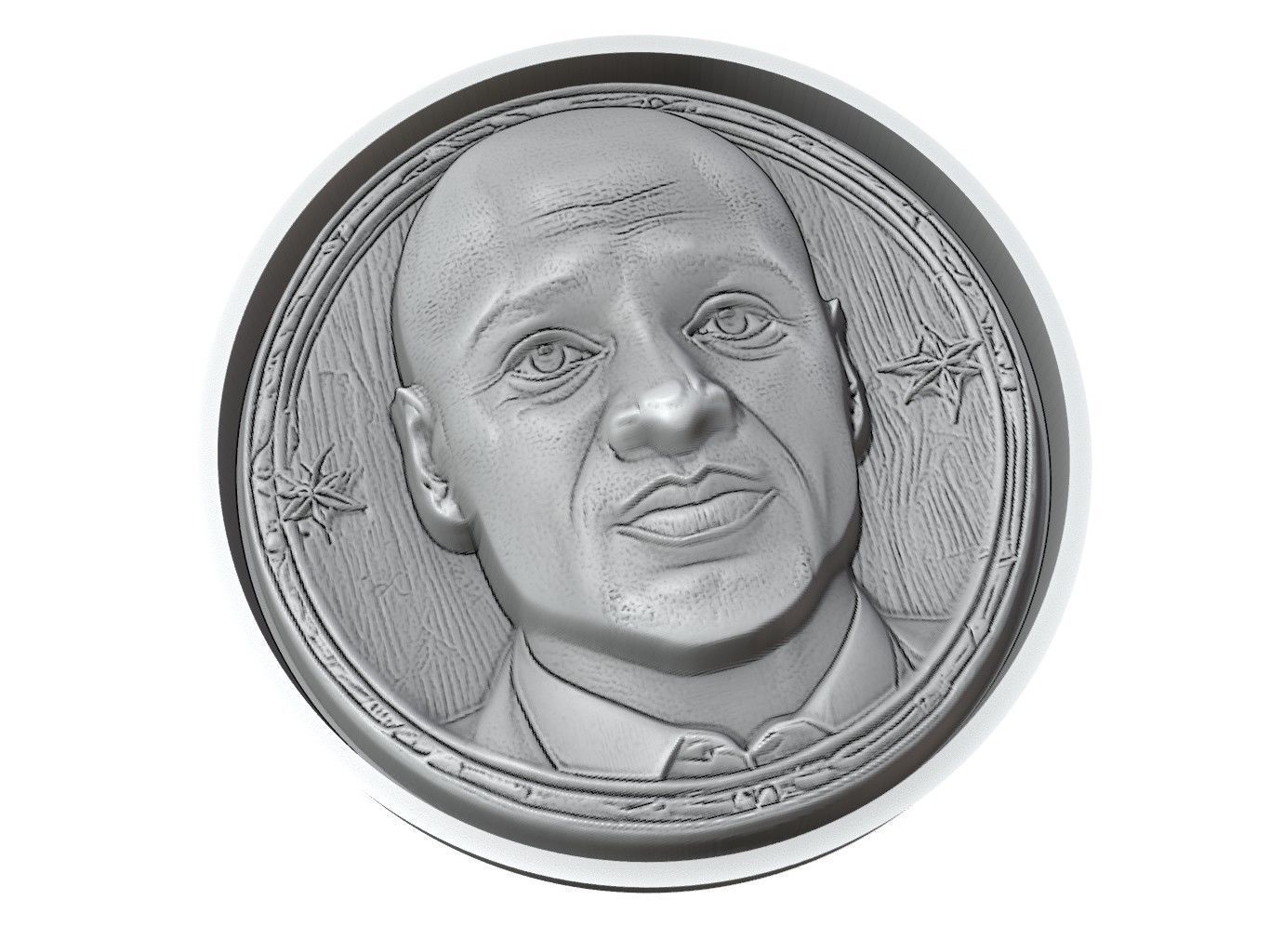 Patrick Vieira Footballer Medallion 3D print model_3
