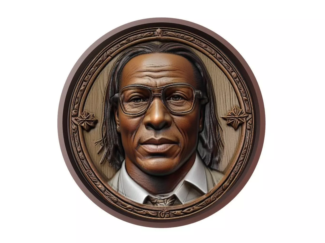 Edgar Davids Footballer Medallion 3D print model