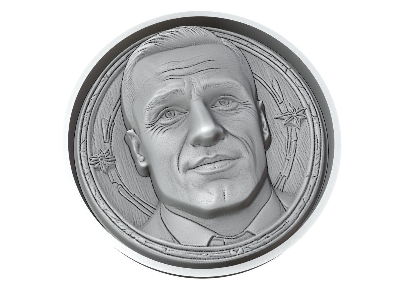 Fabio Cannavaro Footballer Medallion 3D print model_3