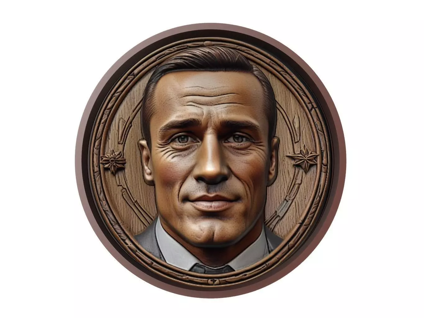 Fabio Cannavaro Footballer Medallion 3D print model_0