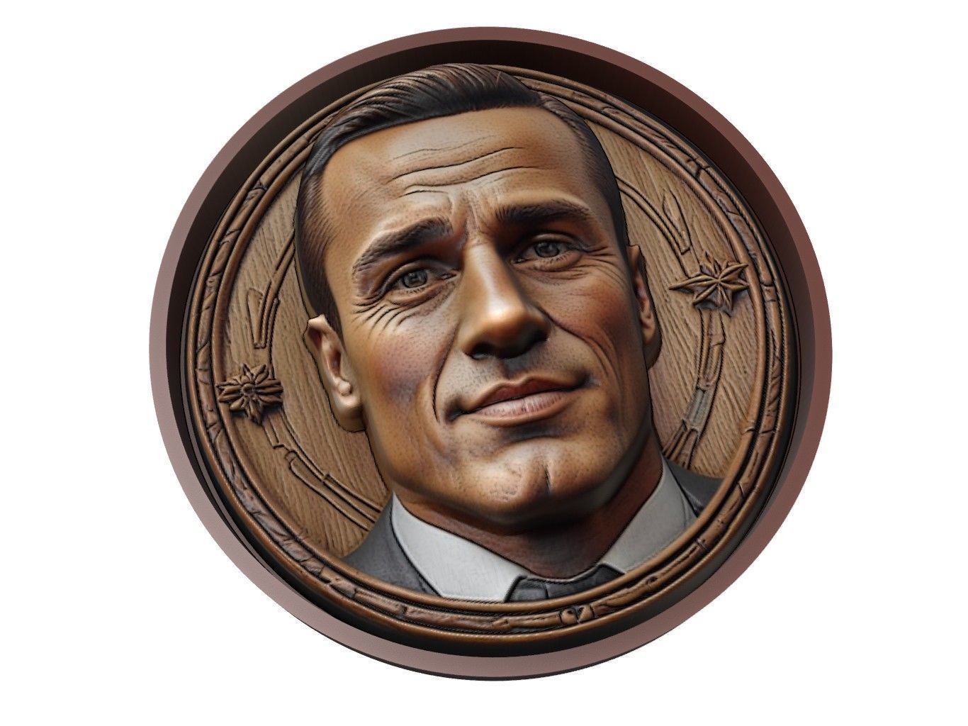 Fabio Cannavaro Footballer Medallion 3D print model_1