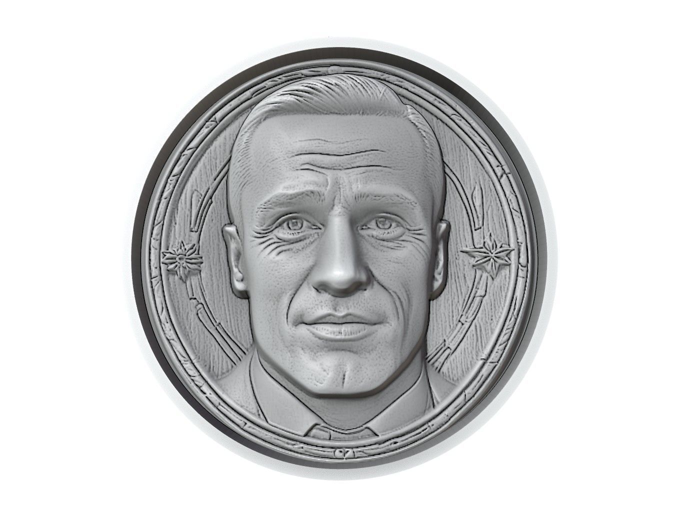Fabio Cannavaro Footballer Medallion 3D print model_2