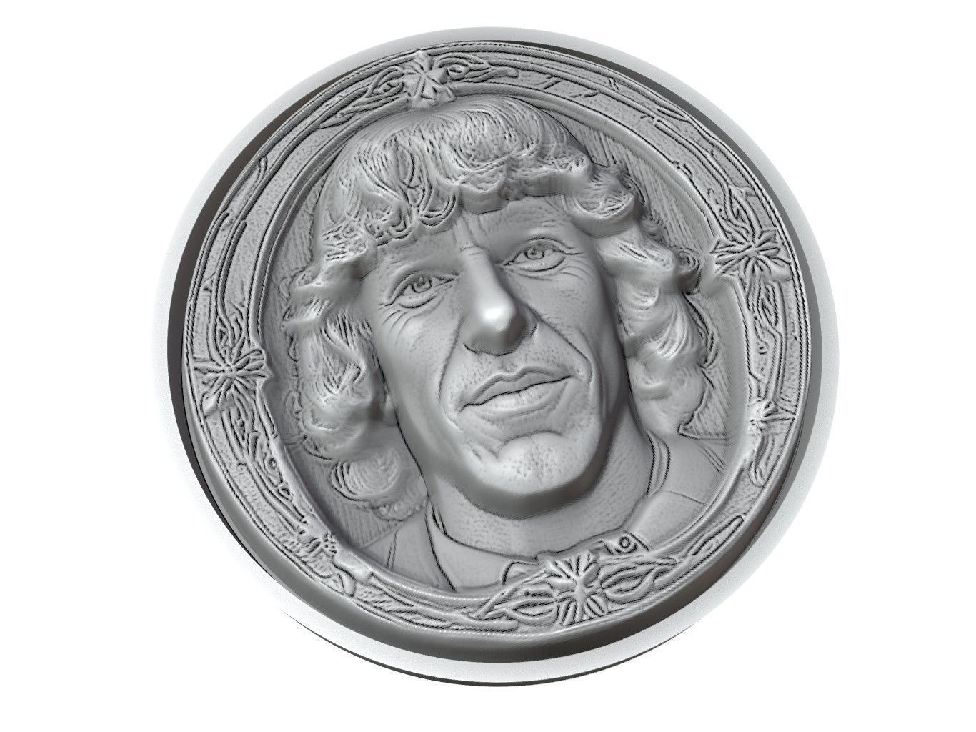Carles Puyol Footballer Medallion 3D print model_3