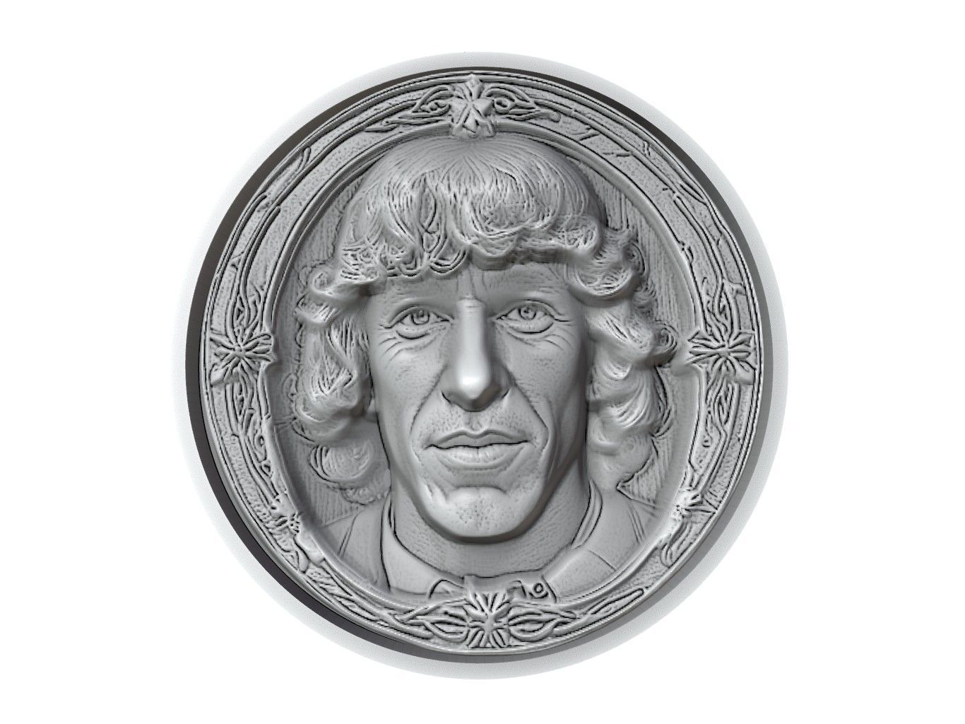 Carles Puyol Footballer Medallion 3D print model_2