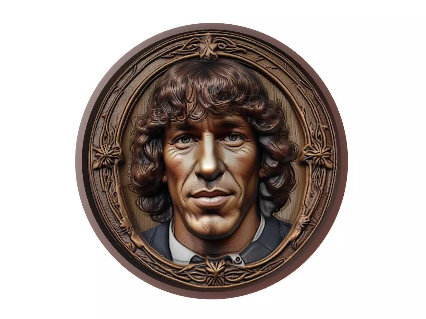 Carles Puyol Footballer Medallion 3D print model_0