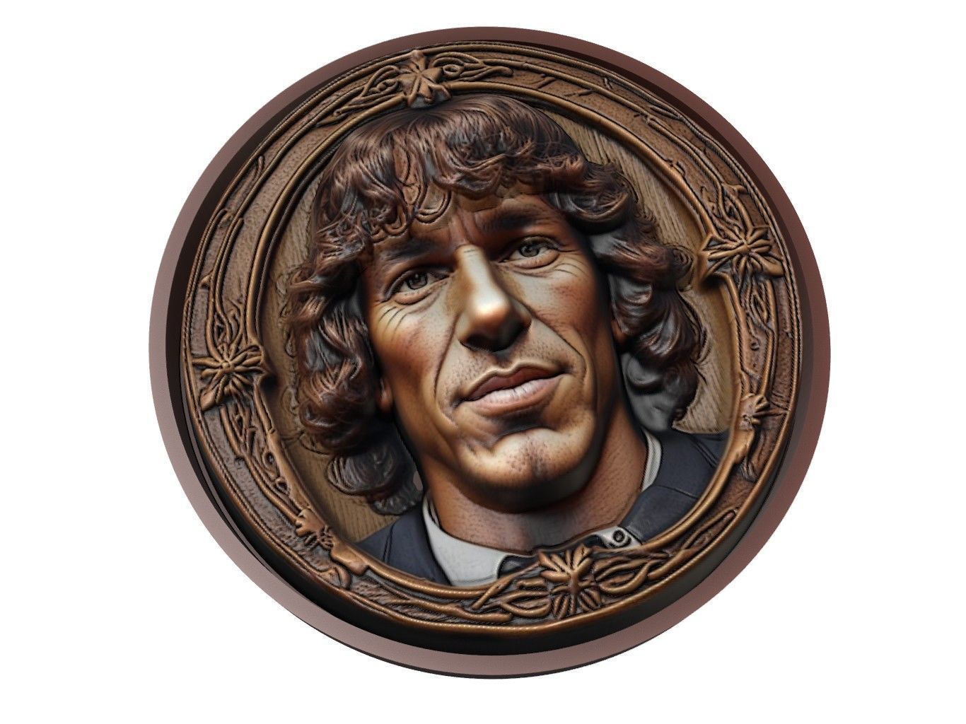 Carles Puyol Footballer Medallion 3D print model_1