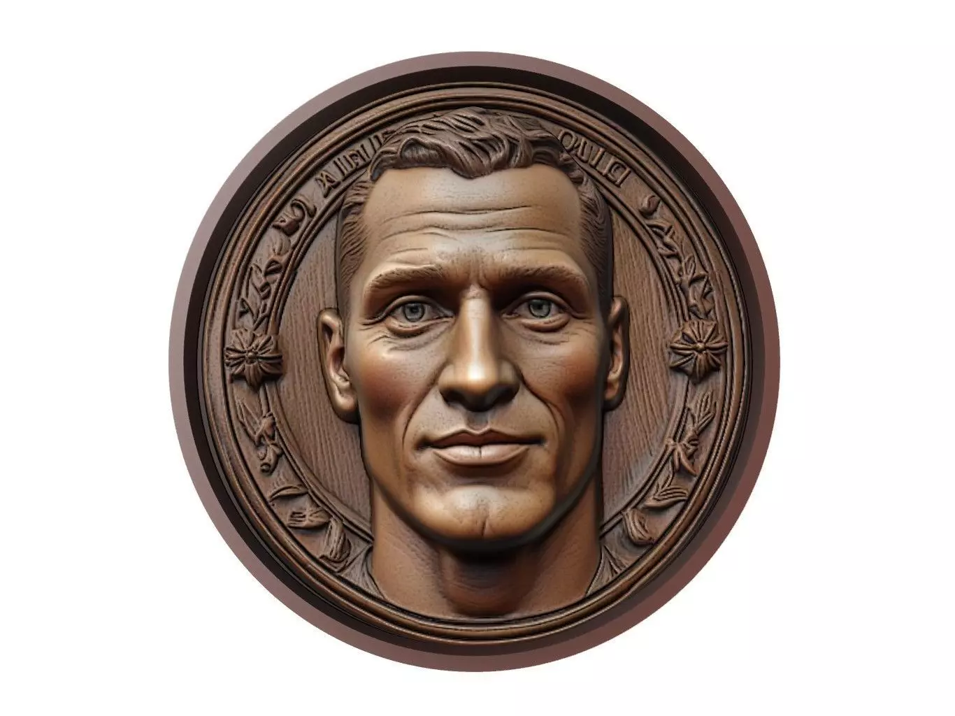 Nemanja Vidic Footballer Medallion 3D print model_0