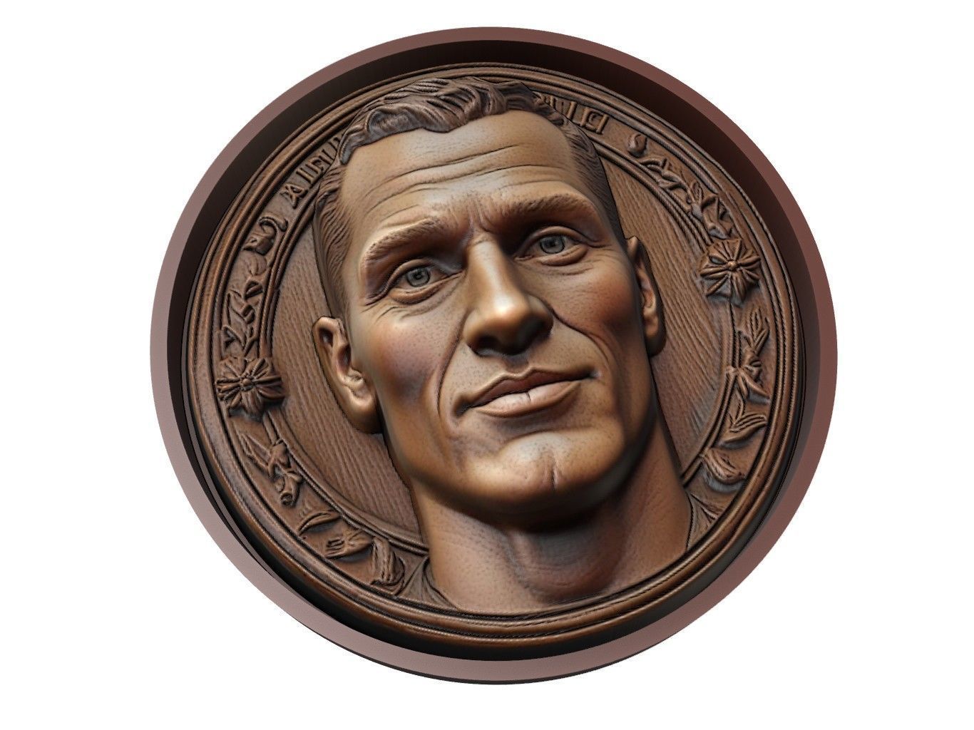 Nemanja Vidic Footballer Medallion 3D print model_1