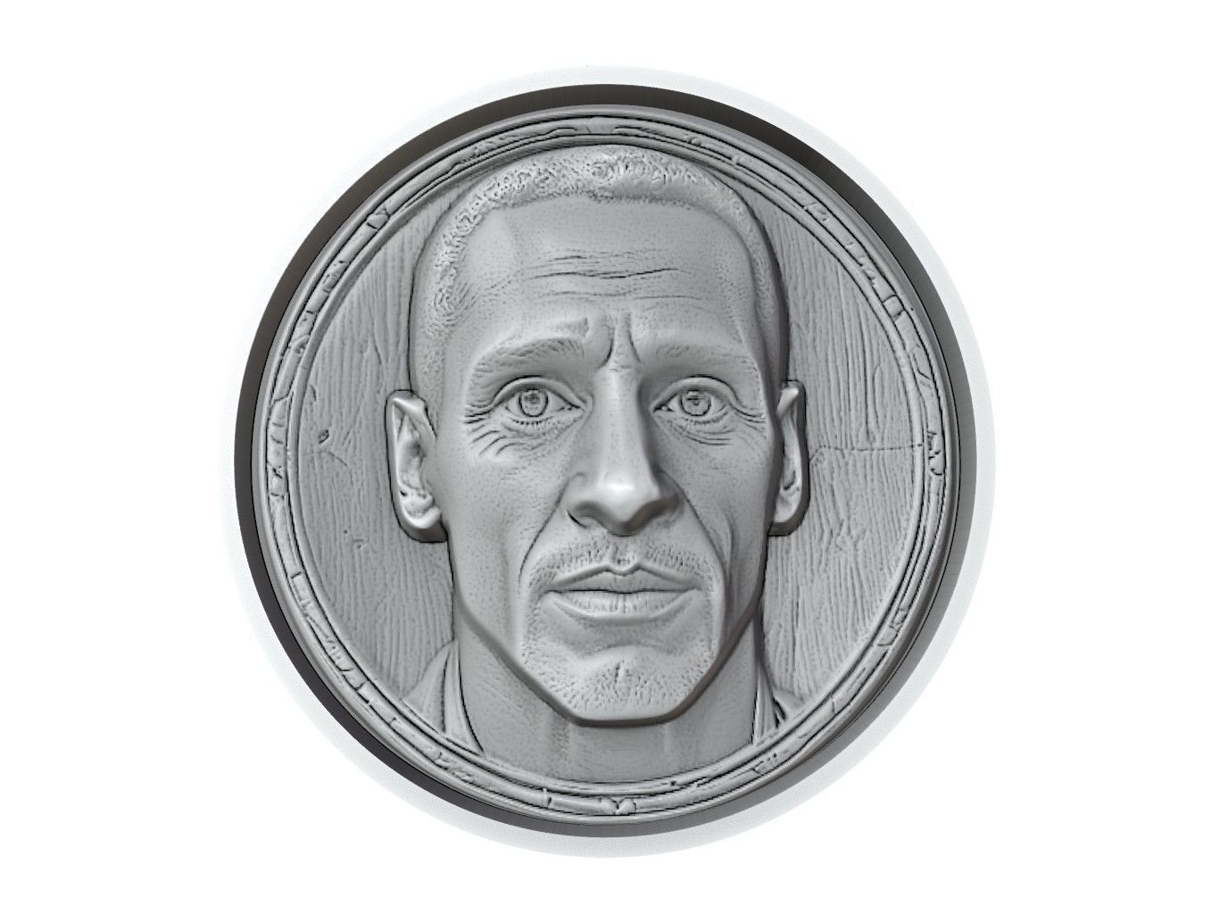 Rio Ferdinand Footballer Medallion 3D print model_2