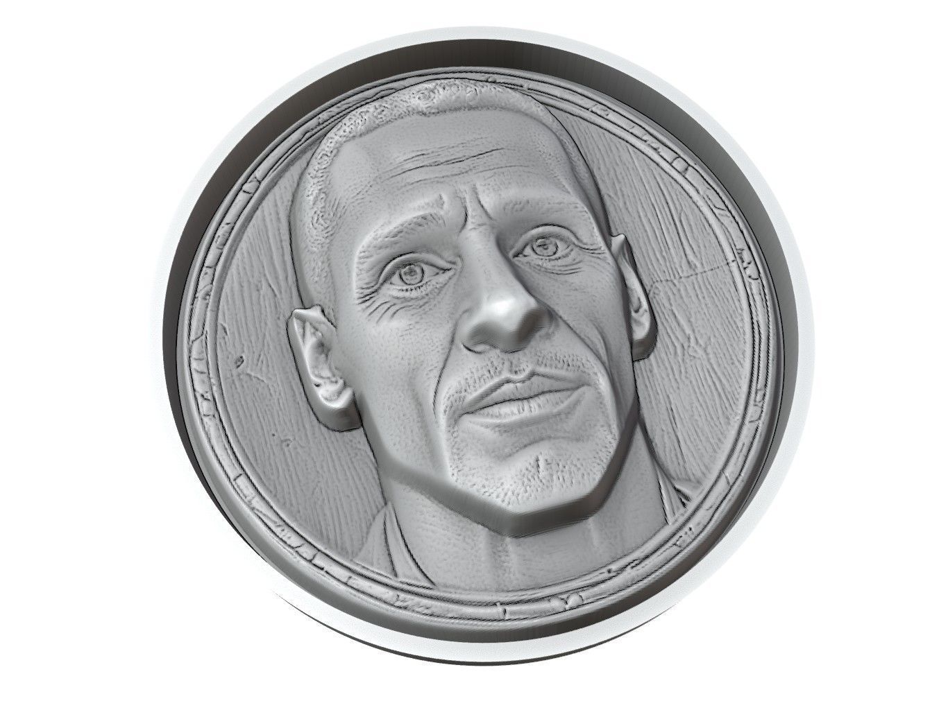 Rio Ferdinand Footballer Medallion 3D print model_3
