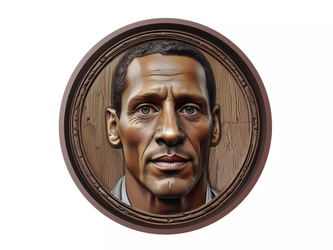Rio Ferdinand Footballer Medallion 3D print model_0