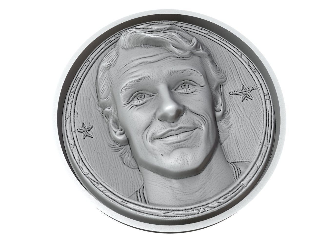 Antoine Griezmann Footballer Medallion 3D print model_3