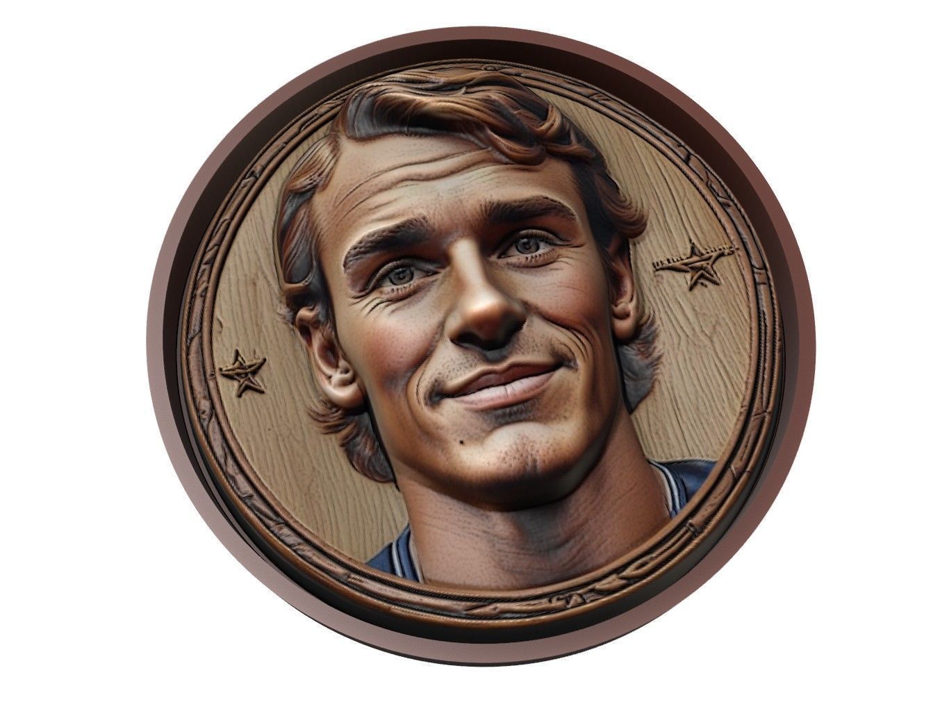 Antoine Griezmann Footballer Medallion 3D print model_1
