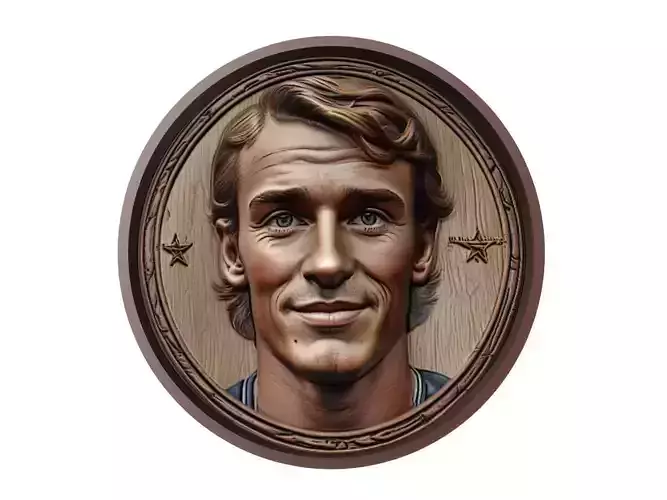 Antoine Griezmann Footballer Medallion 3D print model