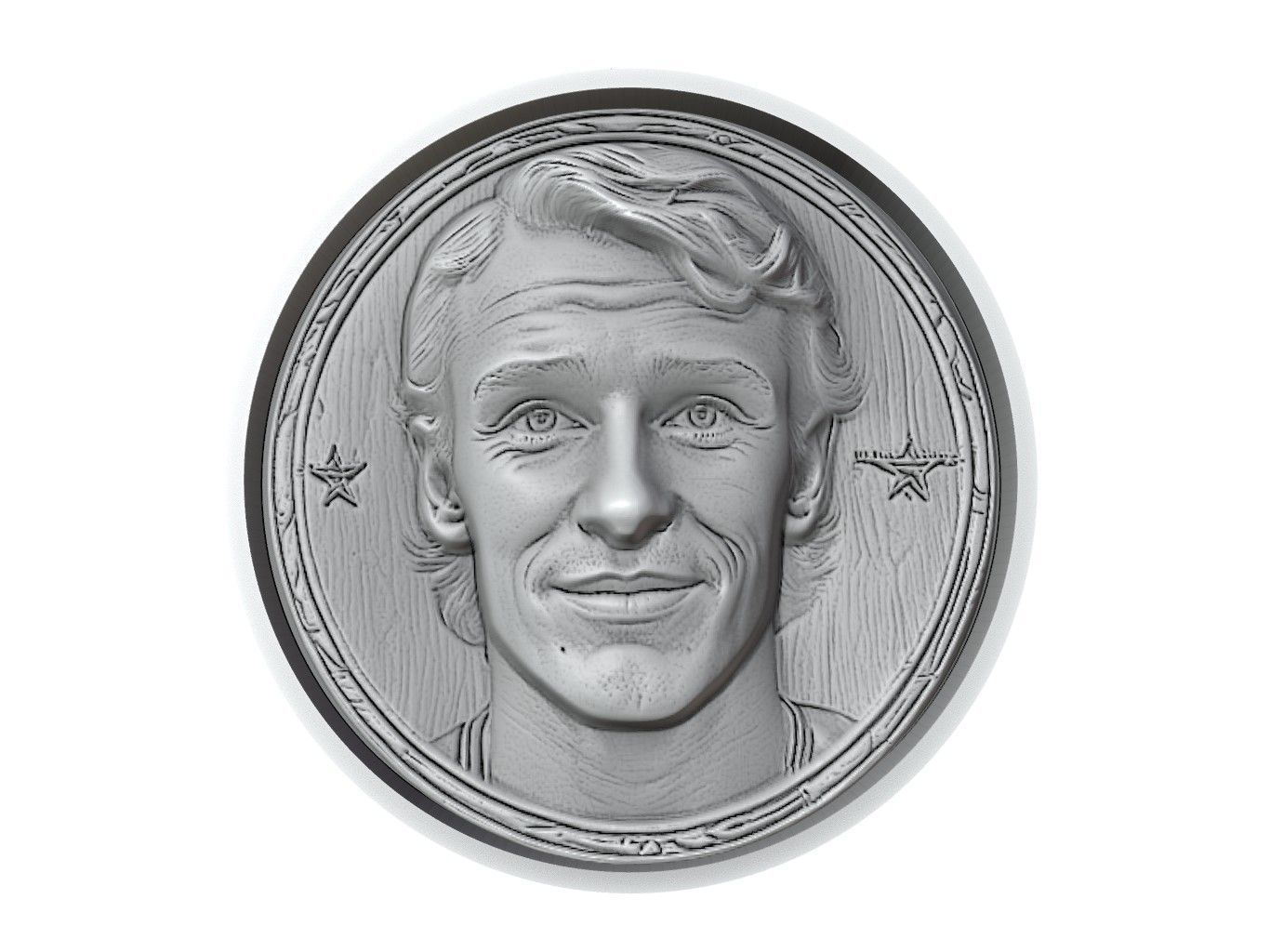 Antoine Griezmann Footballer Medallion 3D print model_2