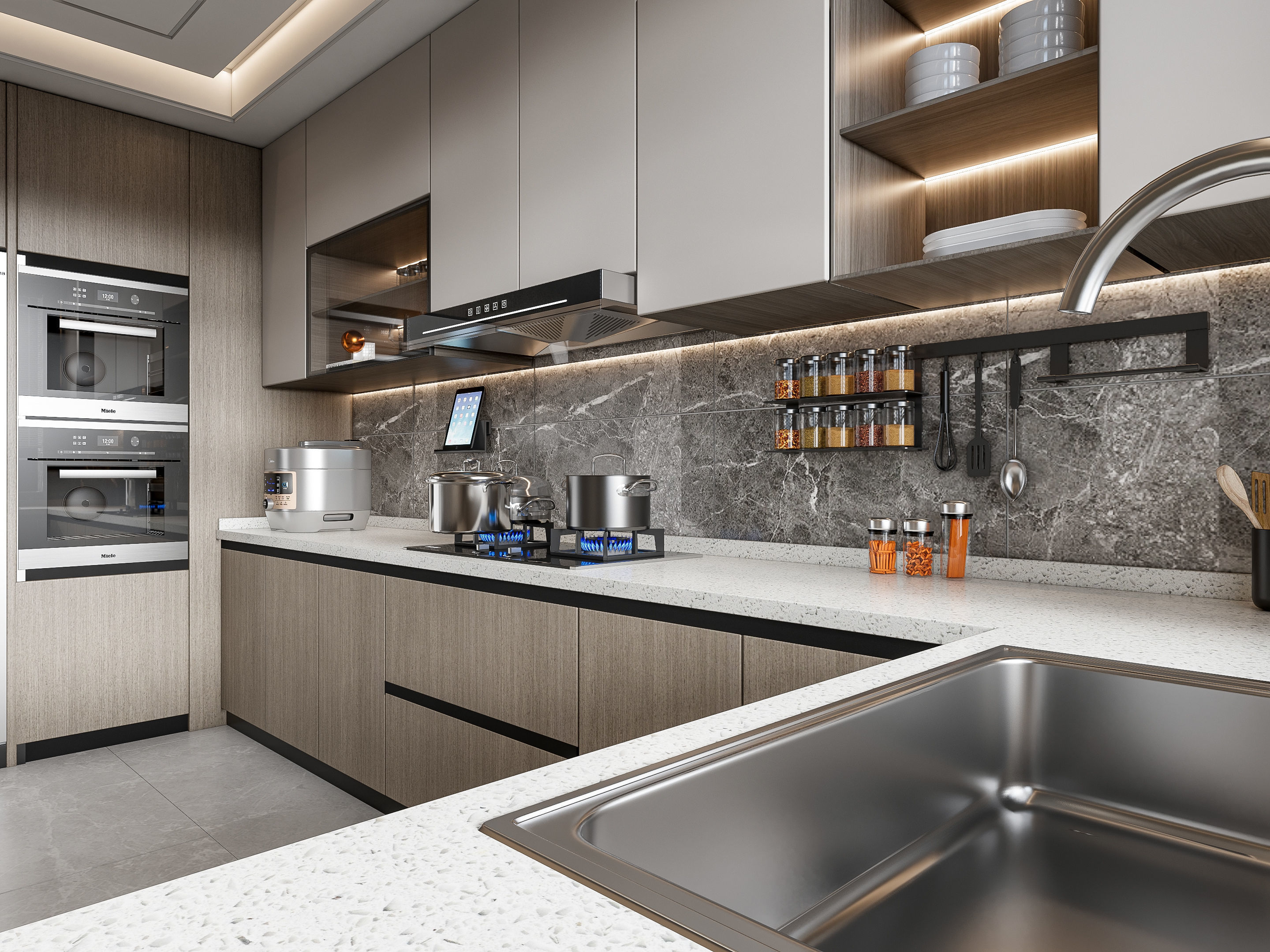 Kitchen Modern interior 108 3D model_3