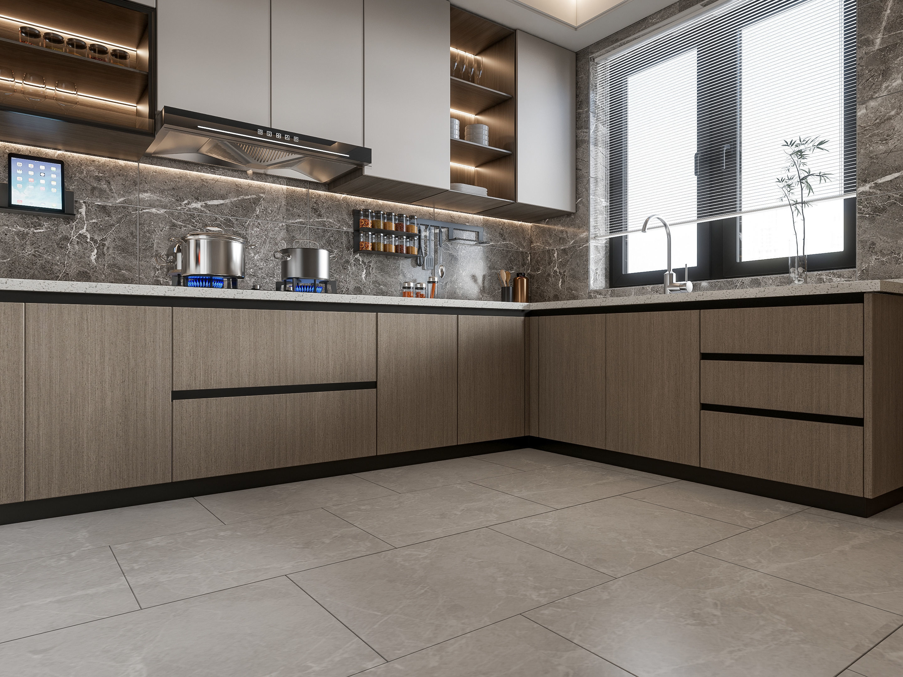 Kitchen Modern interior 108 3D model_9