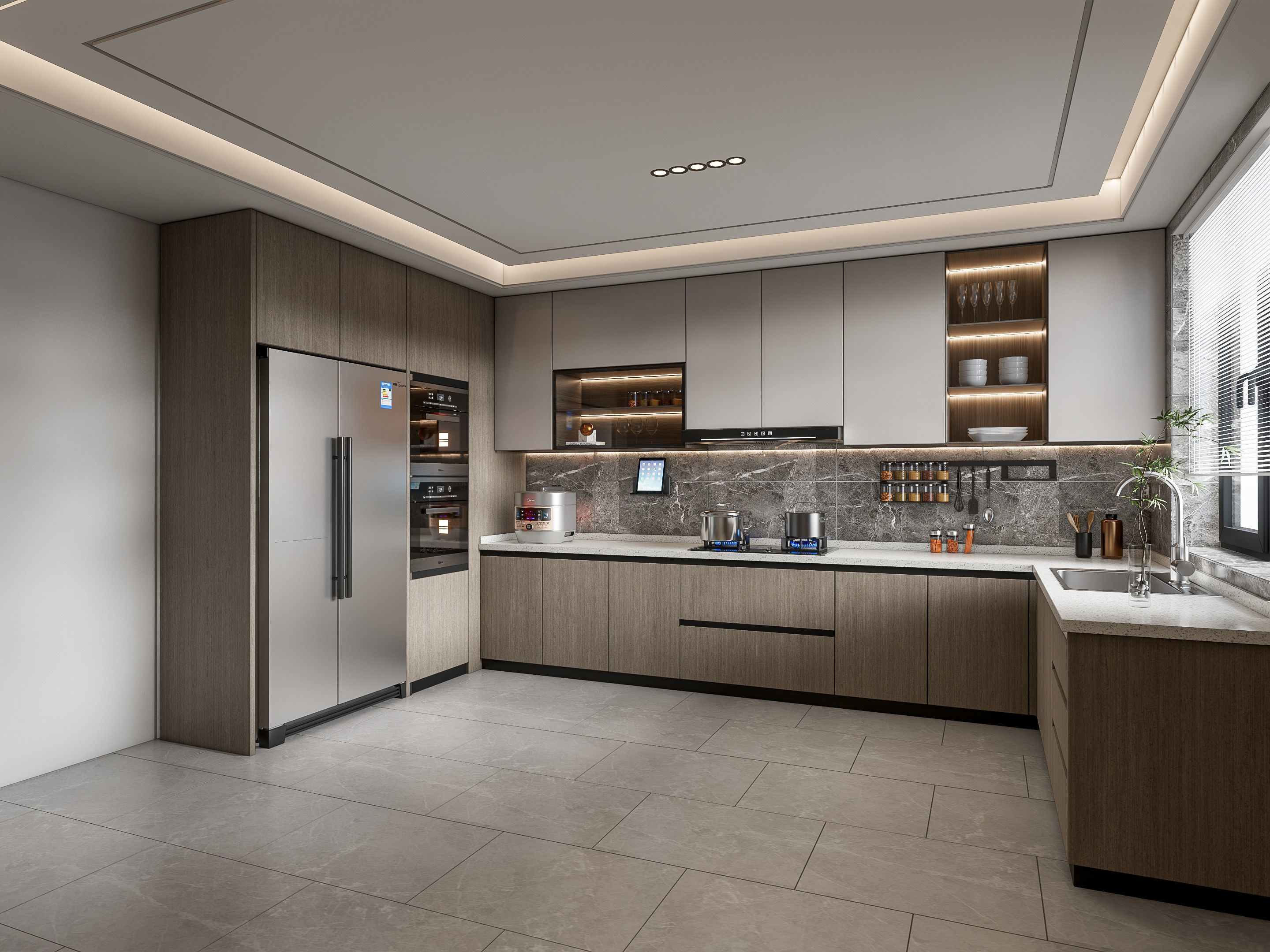 Kitchen Modern interior 108 3D model_16