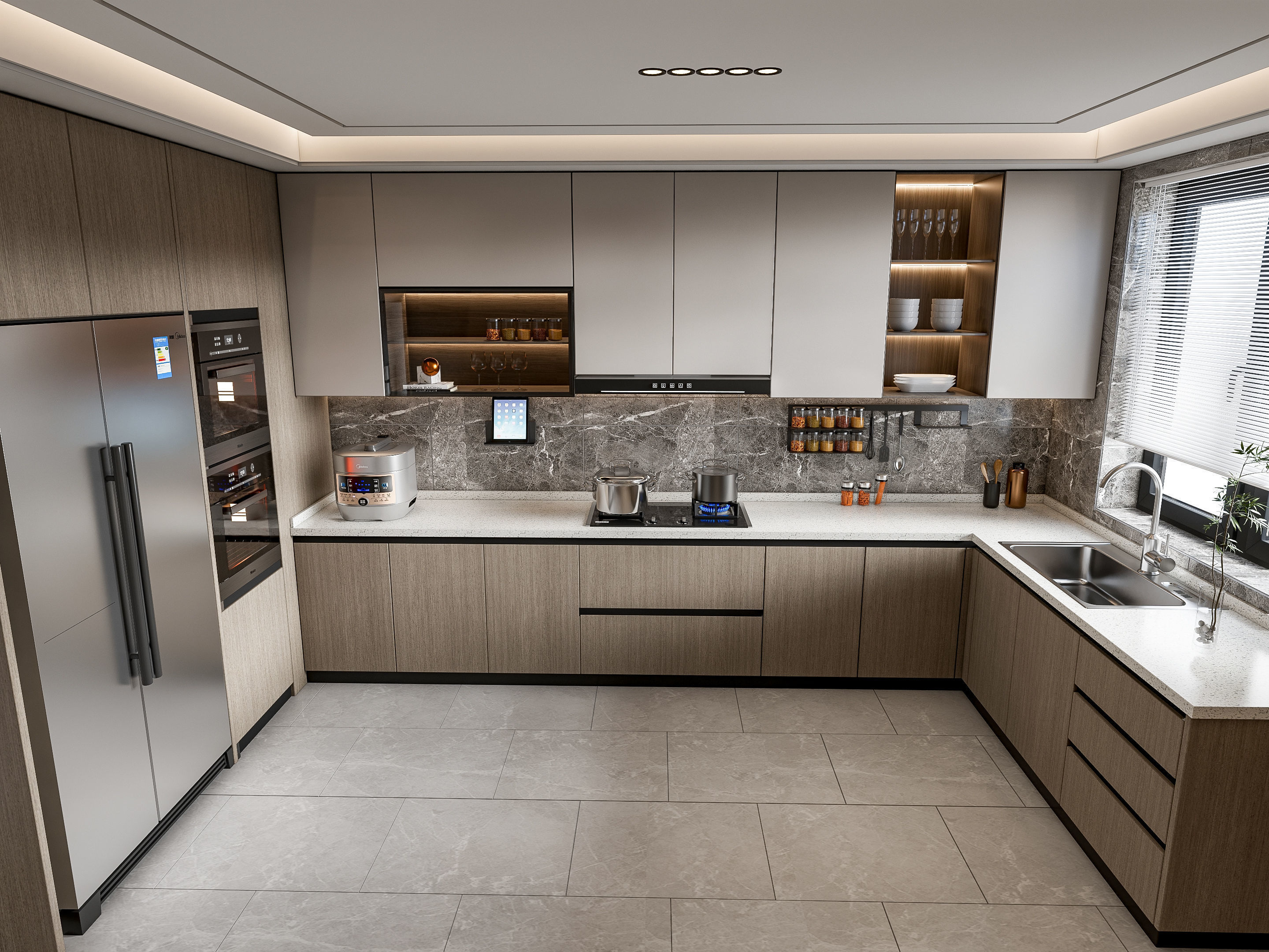Kitchen Modern interior 108 3D model_1