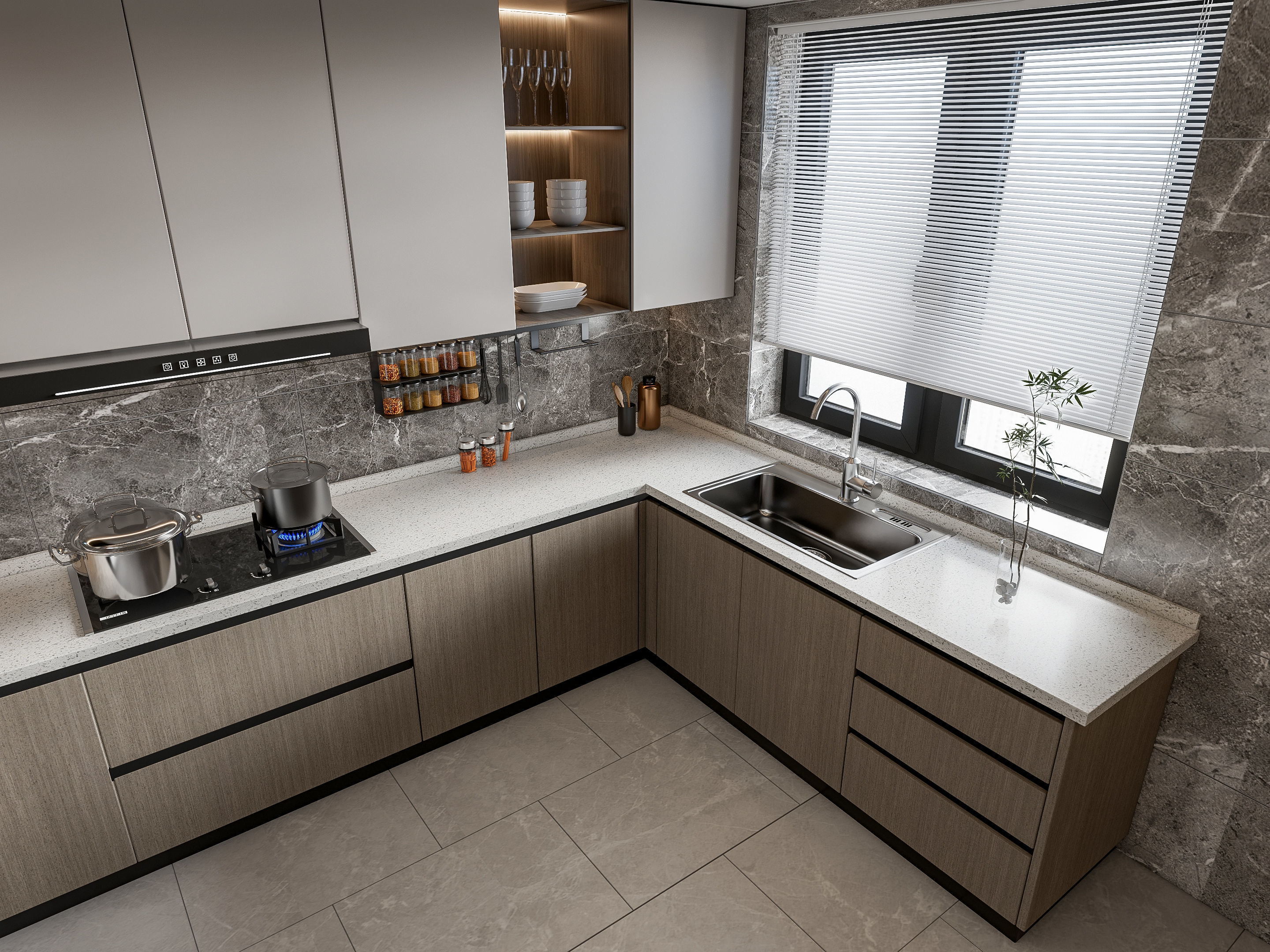 Kitchen Modern interior 108 3D model_2