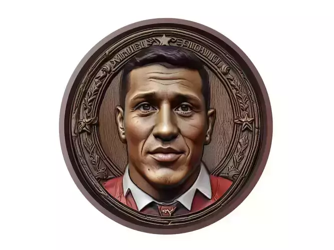Alexis Sanchez Footballer Medallion 3D print model
