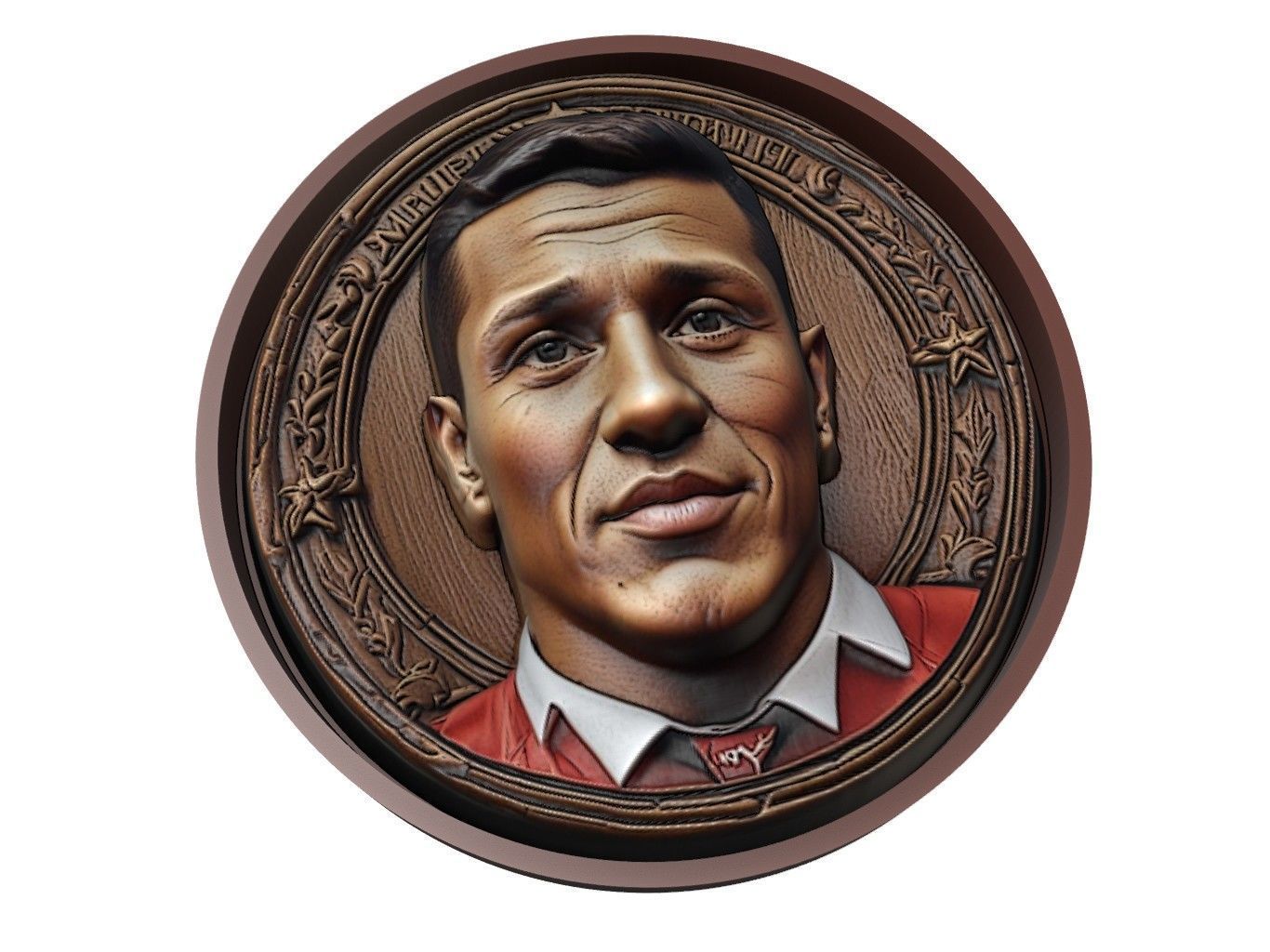 Alexis Sanchez Footballer Medallion 3D print model_1