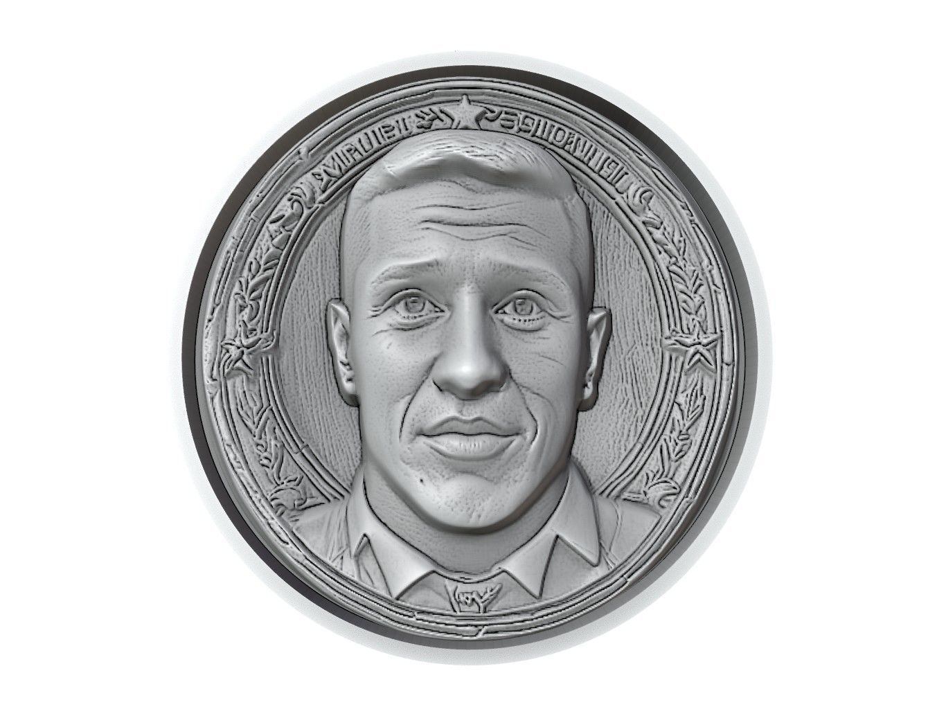Alexis Sanchez Footballer Medallion 3D print model_2