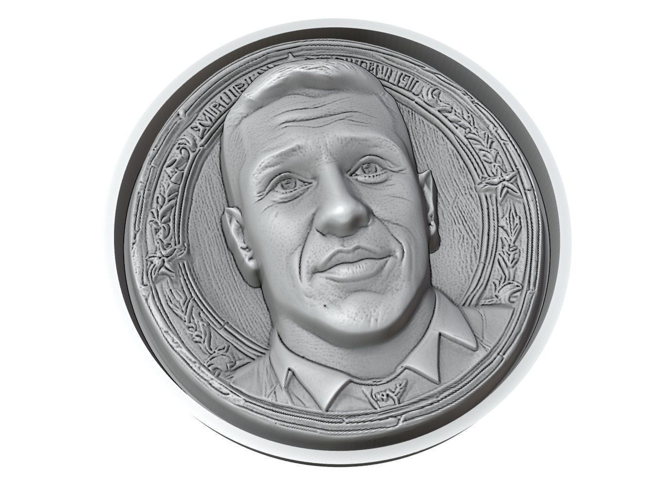 Alexis Sanchez Footballer Medallion 3D print model_3