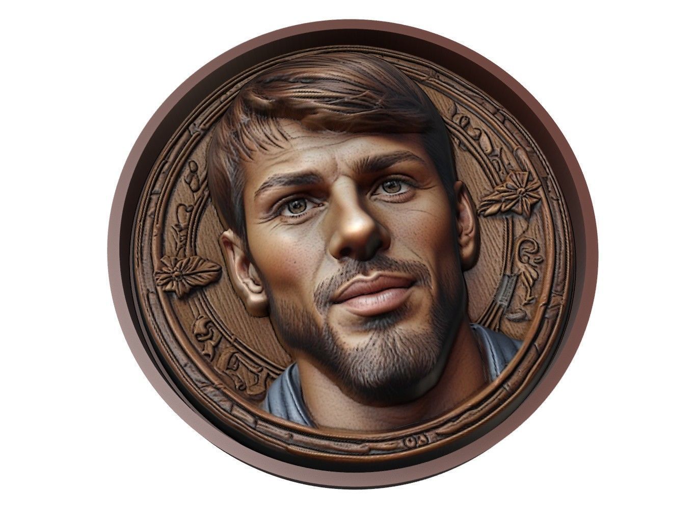 Gerard Pique Footballer Medallion 3D print model_1