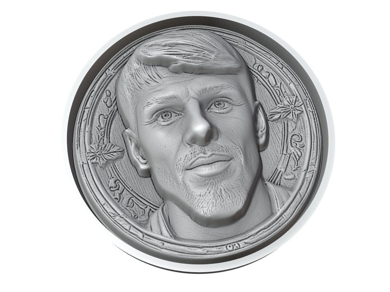 Gerard Pique Footballer Medallion 3D print model_3