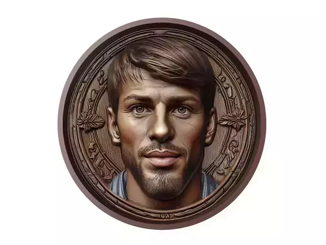 Gerard Pique Footballer Medallion 3D print model