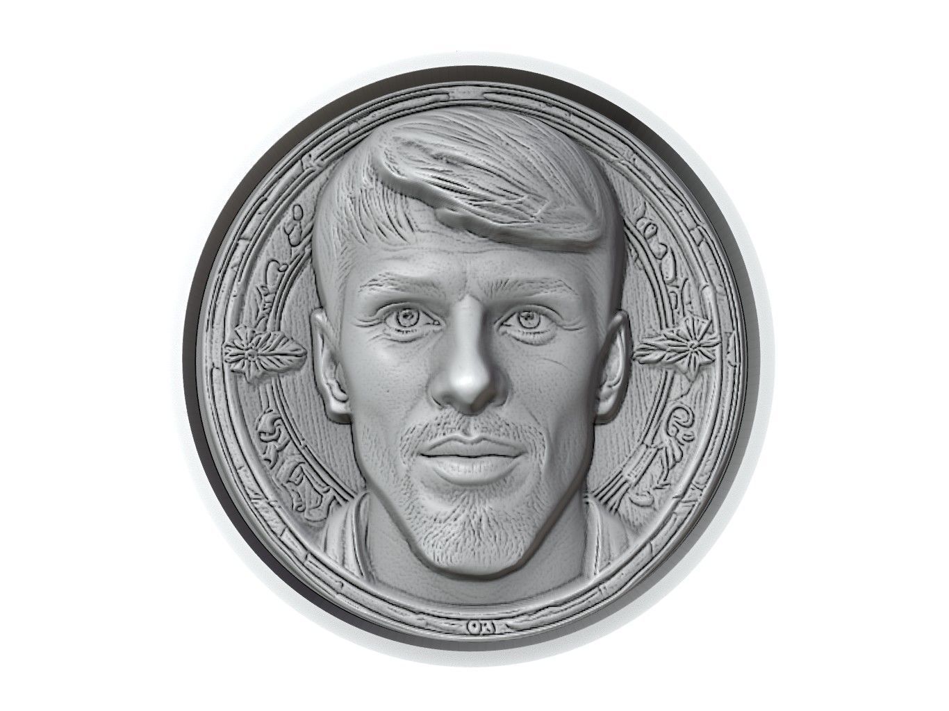 Gerard Pique Footballer Medallion 3D print model_2