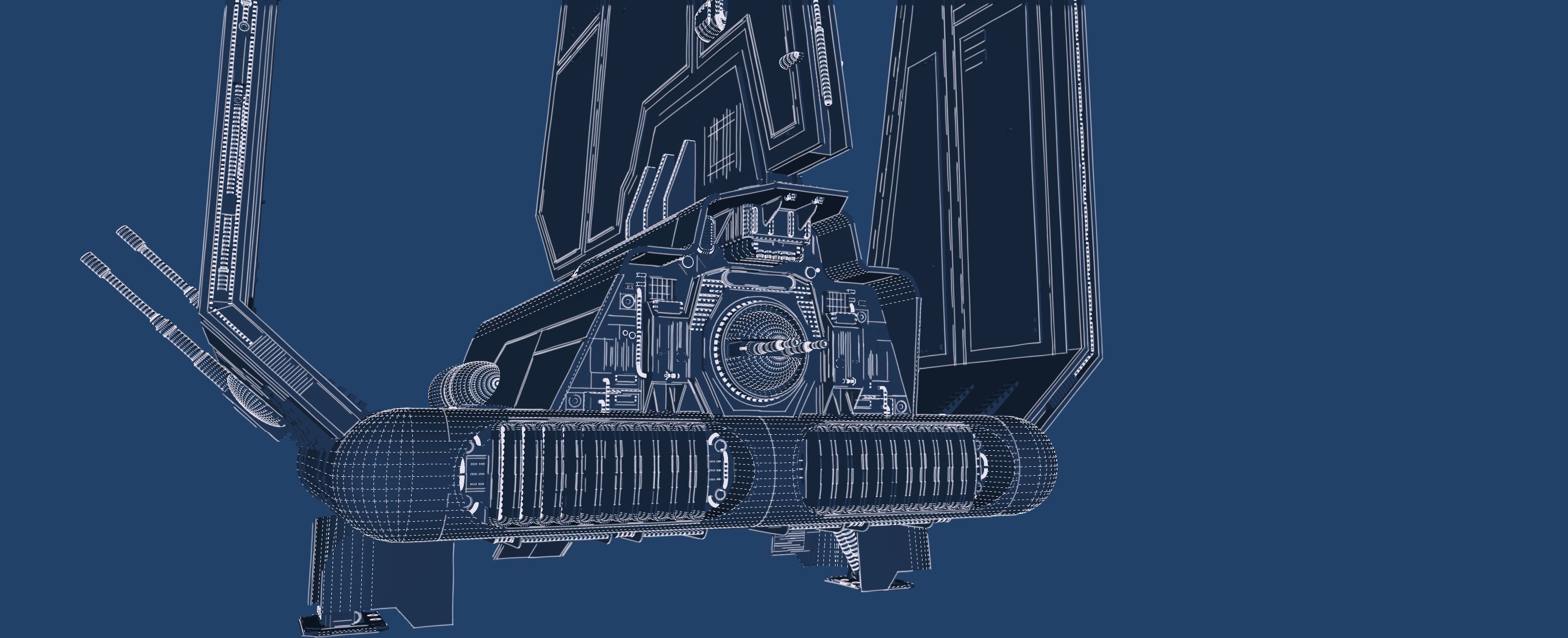 Star Wars Lambda T4A Class Shuttle with full interior 3D model_67