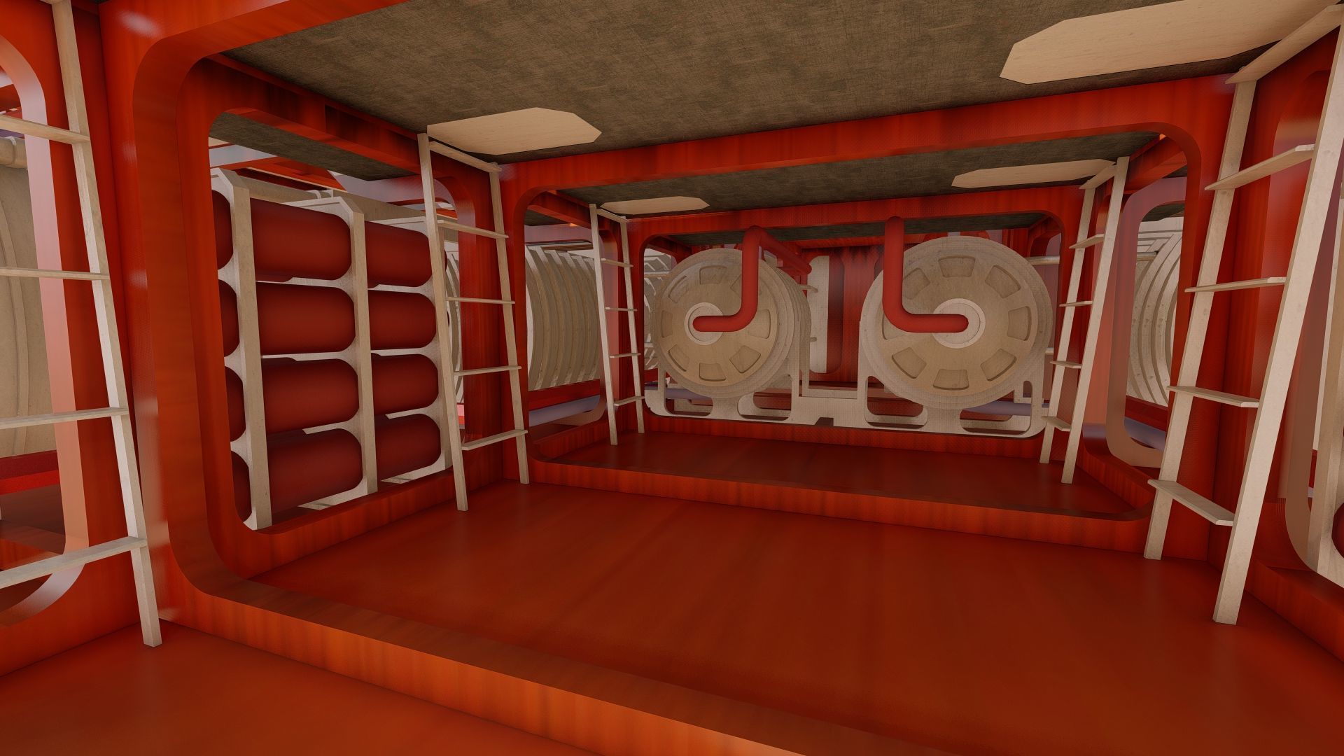 Star Wars Lambda T4A Class Shuttle with full interior 3D model_43