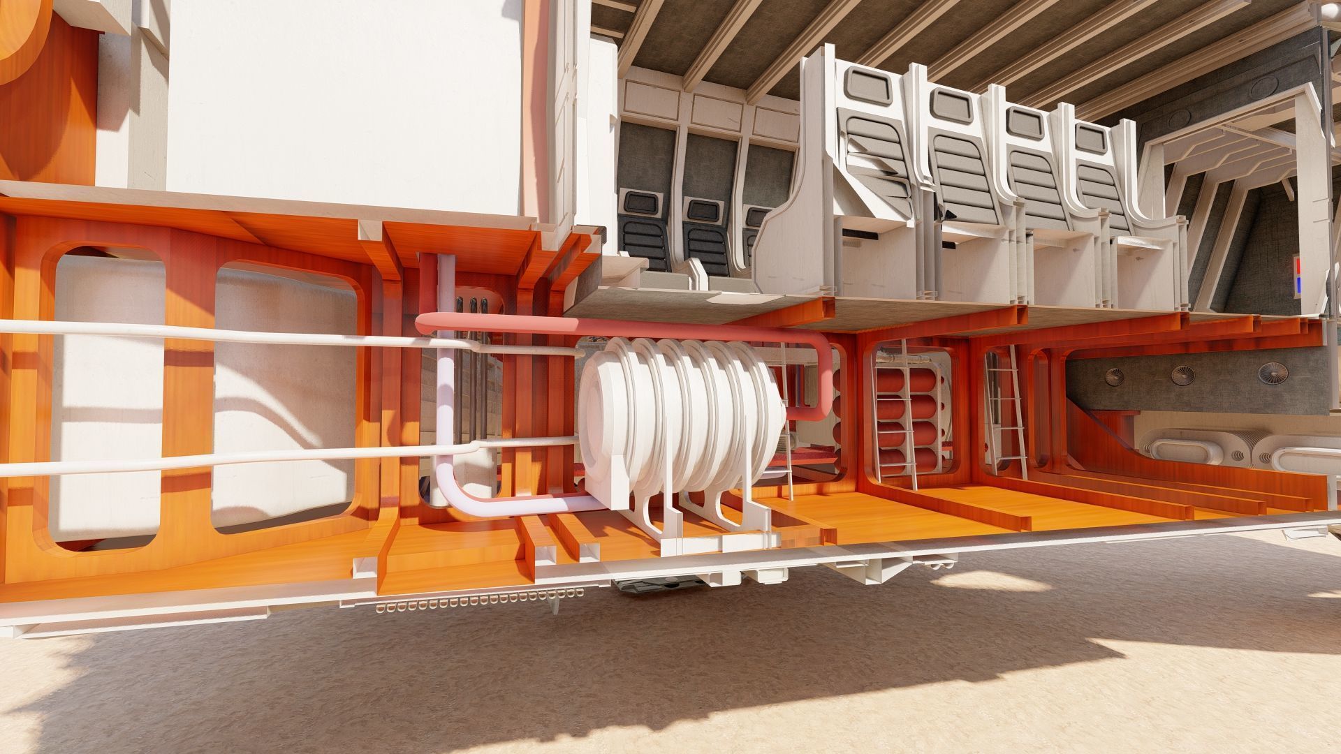 Star Wars Lambda T4A Class Shuttle with full interior 3D model_45