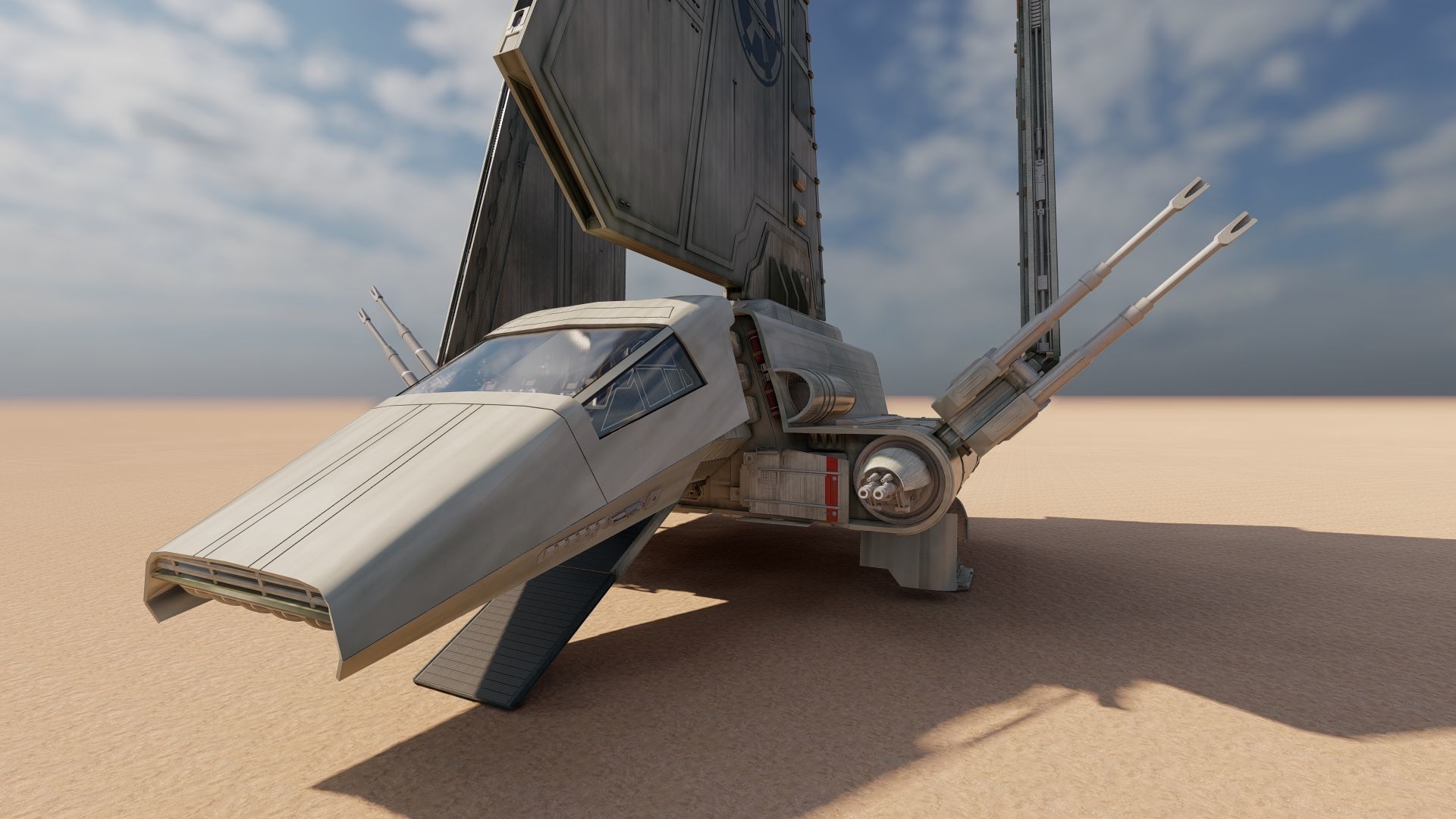 Star Wars Lambda T4A Class Shuttle with full interior 3D model_24