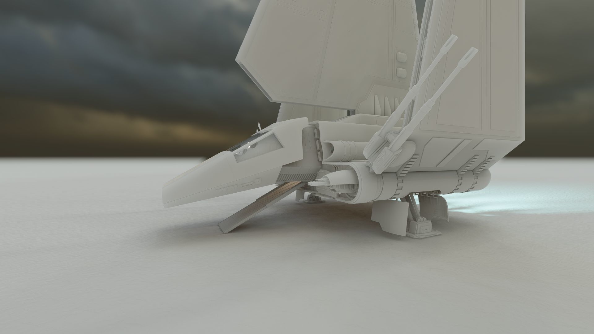 Star Wars Lambda T4A Class Shuttle with full interior 3D model_49