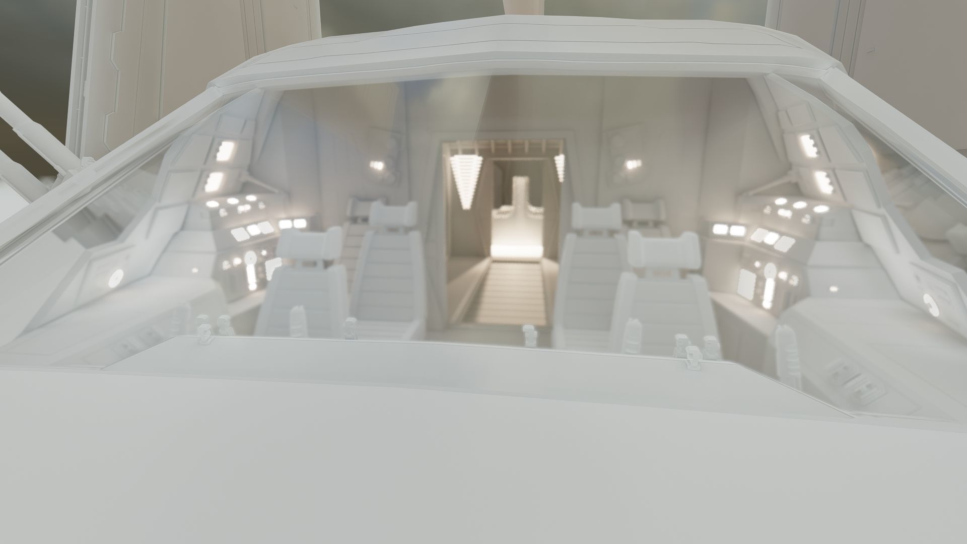 Star Wars Lambda T4A Class Shuttle with full interior 3D model_58