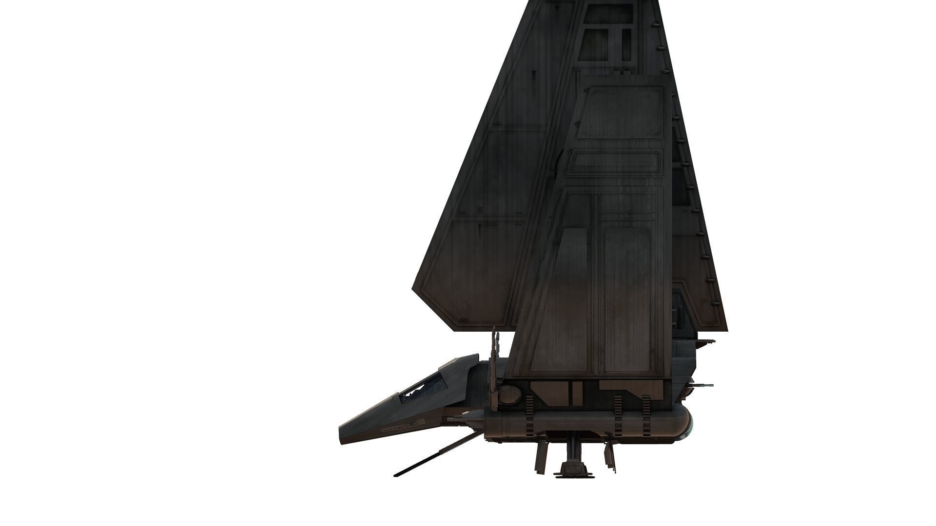 Star Wars Lambda T4A Class Shuttle with full interior 3D model_5