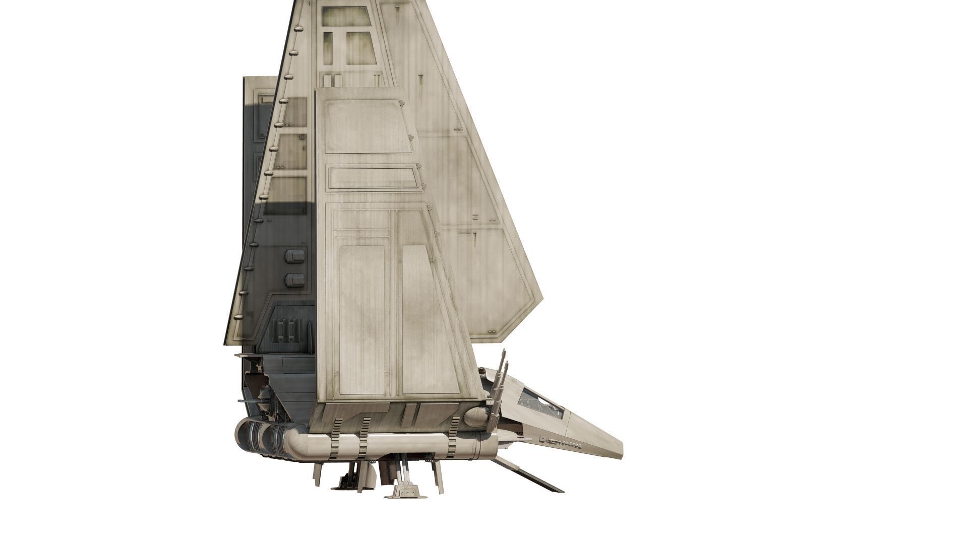 Star Wars Lambda T4A Class Shuttle with full interior 3D model_14