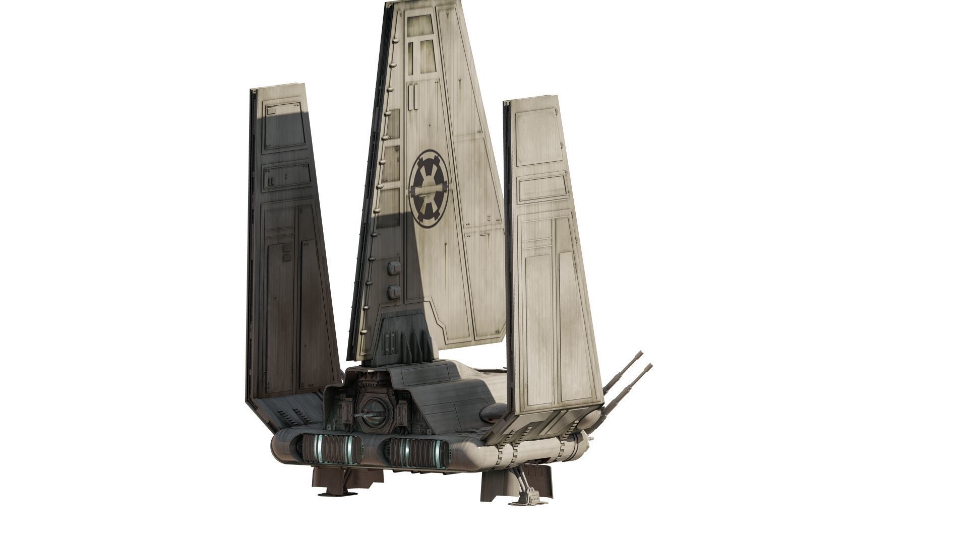 Star Wars Lambda T4A Class Shuttle with full interior 3D model_12