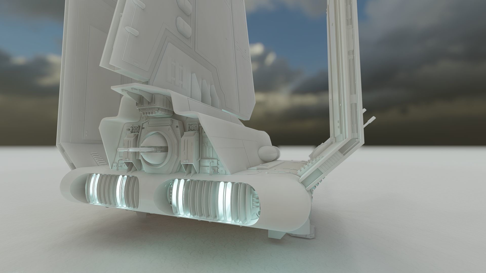 Star Wars Lambda T4A Class Shuttle with full interior 3D model_52