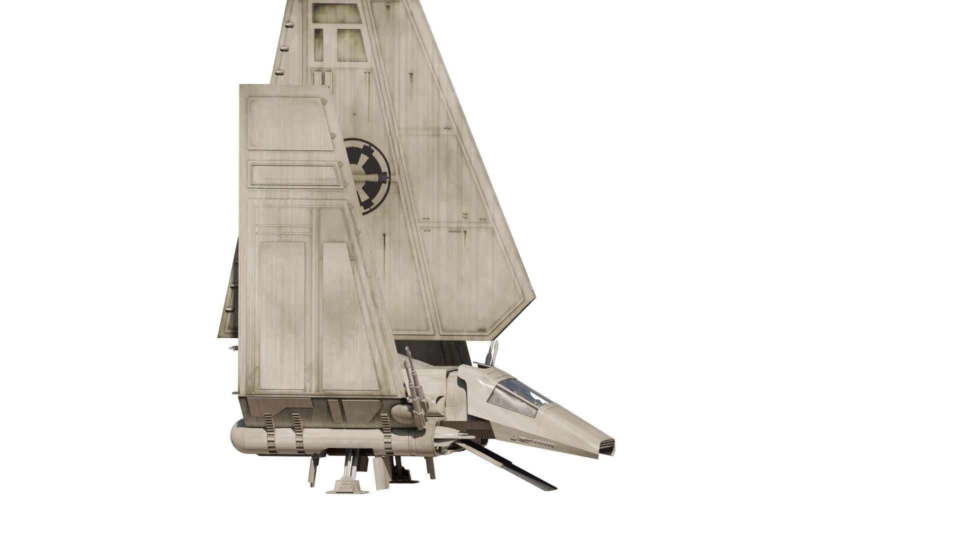Star Wars Lambda T4A Class Shuttle with full interior 3D model_16