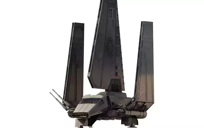 Star Wars Lambda T4A Class Shuttle with full interior 3D model