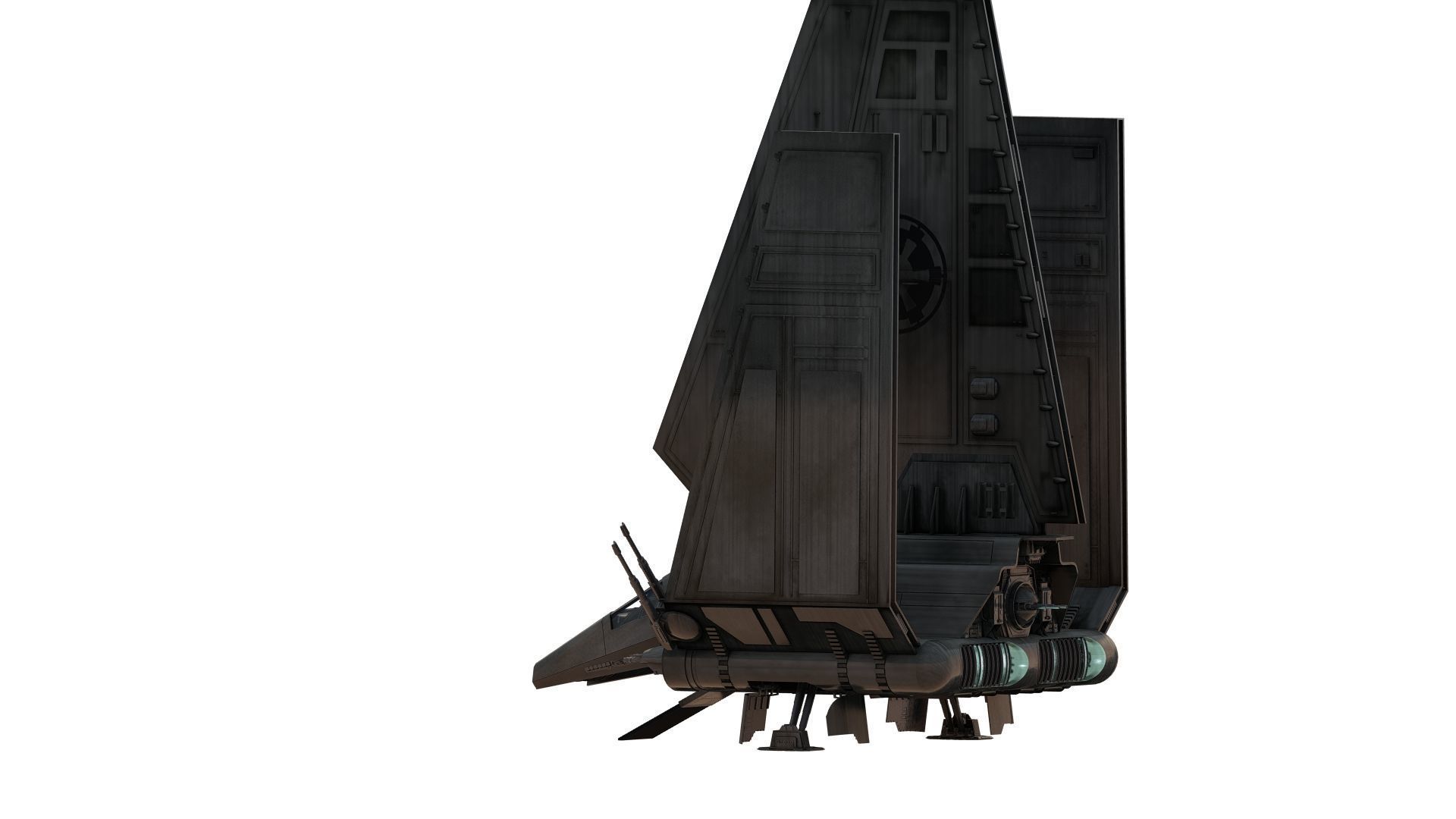 Star Wars Lambda T4A Class Shuttle with full interior 3D model_7